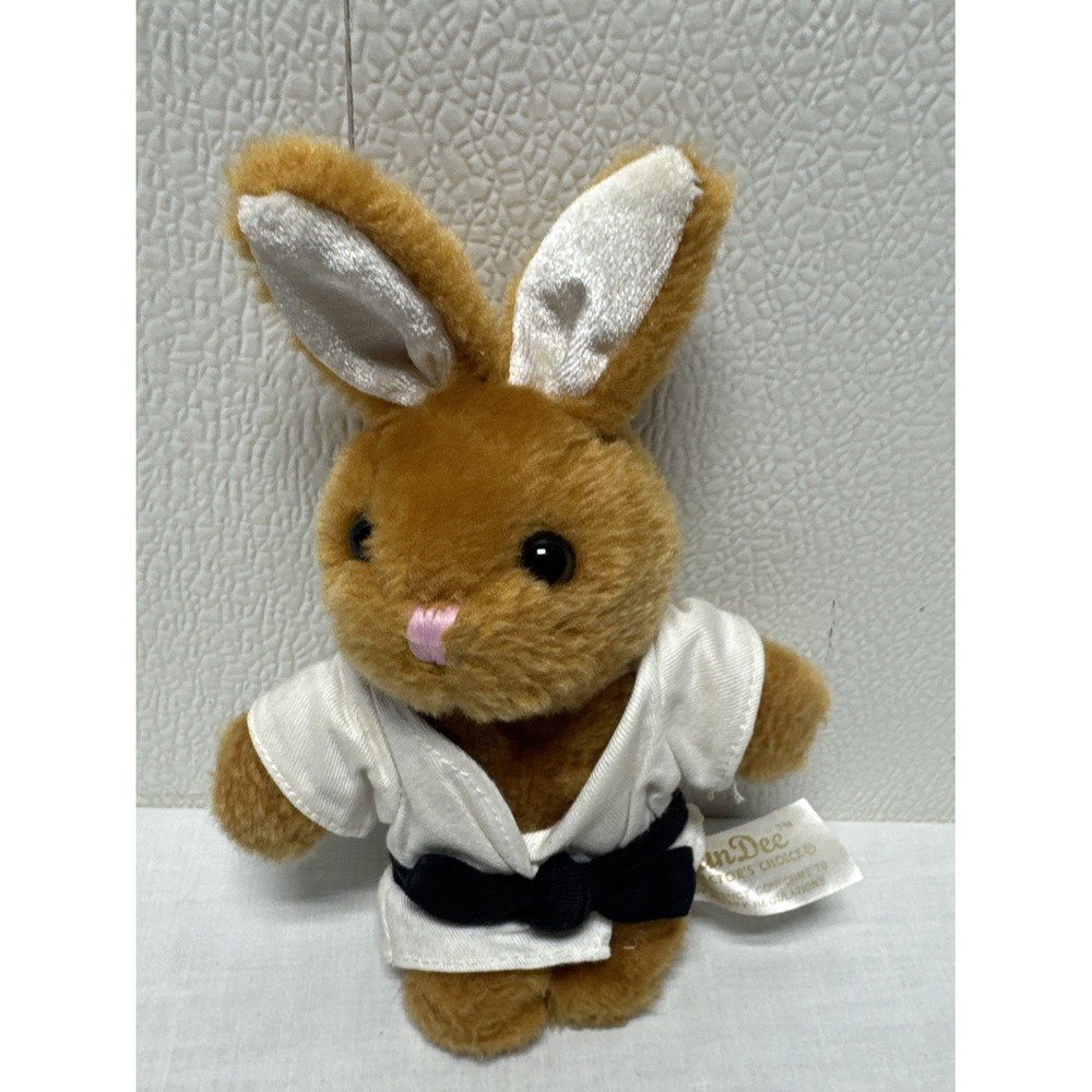 Dan Dee Collector's Choice Karate Black Belt Brown Bunny Rabbit Stuffed Animal